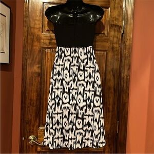 Black and White Patterned Mini Dress